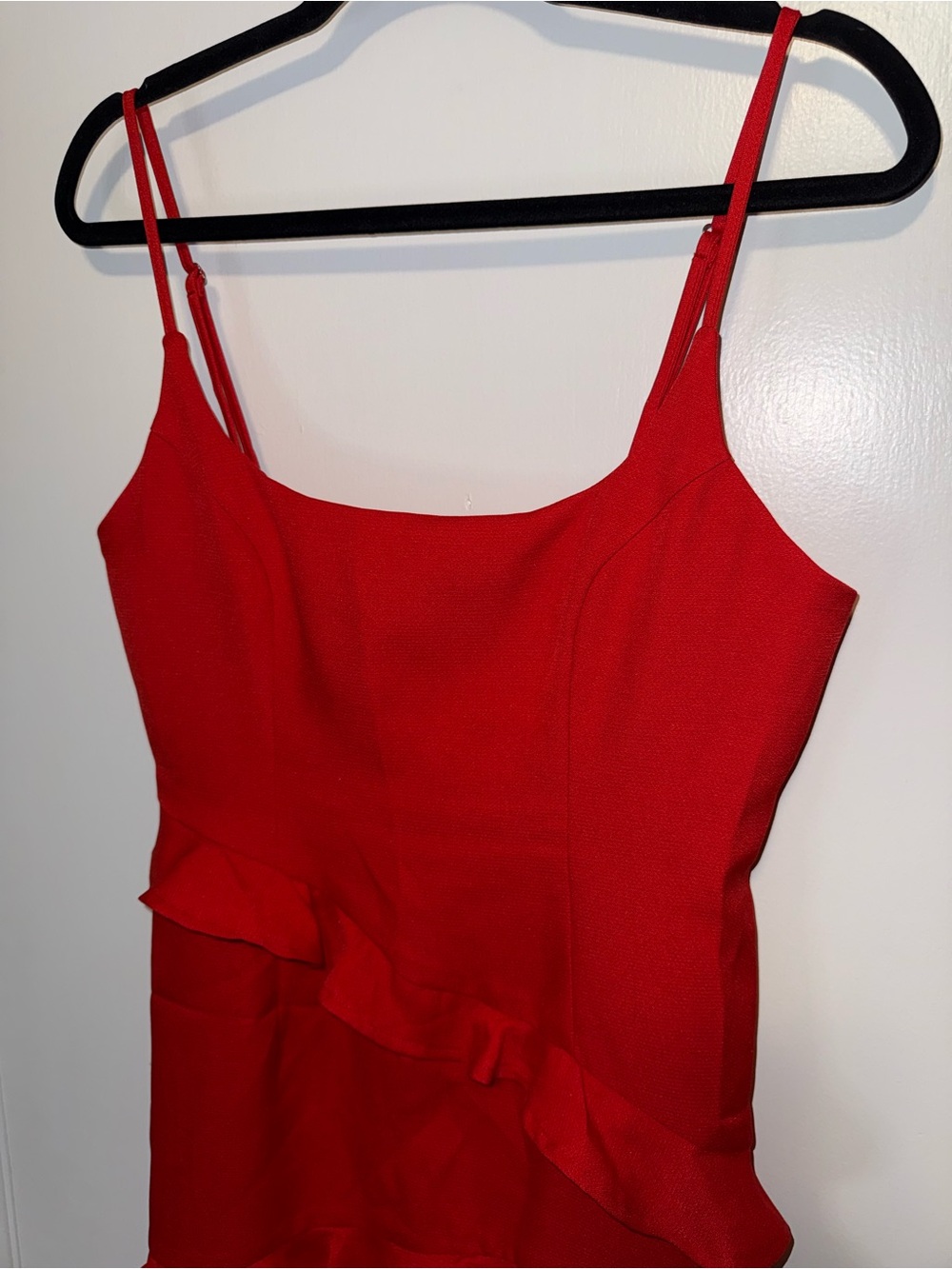 Hello Molly Red Ruffle Mini Slip Dress - Picture 2 of 4